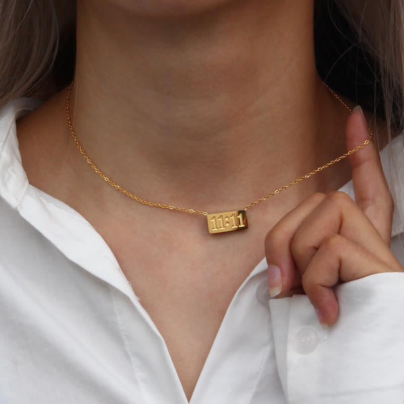 11 11 Engelsnummer Zierkette Und Ring