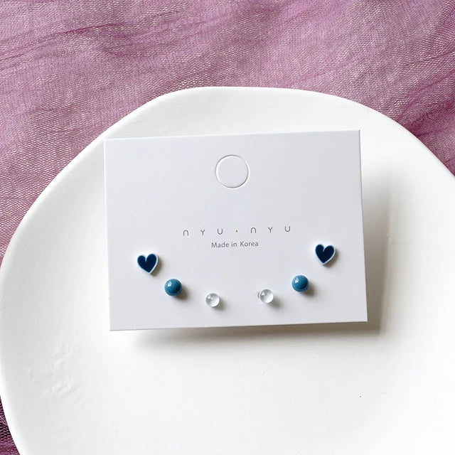 Keramik Ohrringe für Damen | Set Keramik Ohrringe | Modische Damen Keramik Ohrringe - Stecker Ohrringe