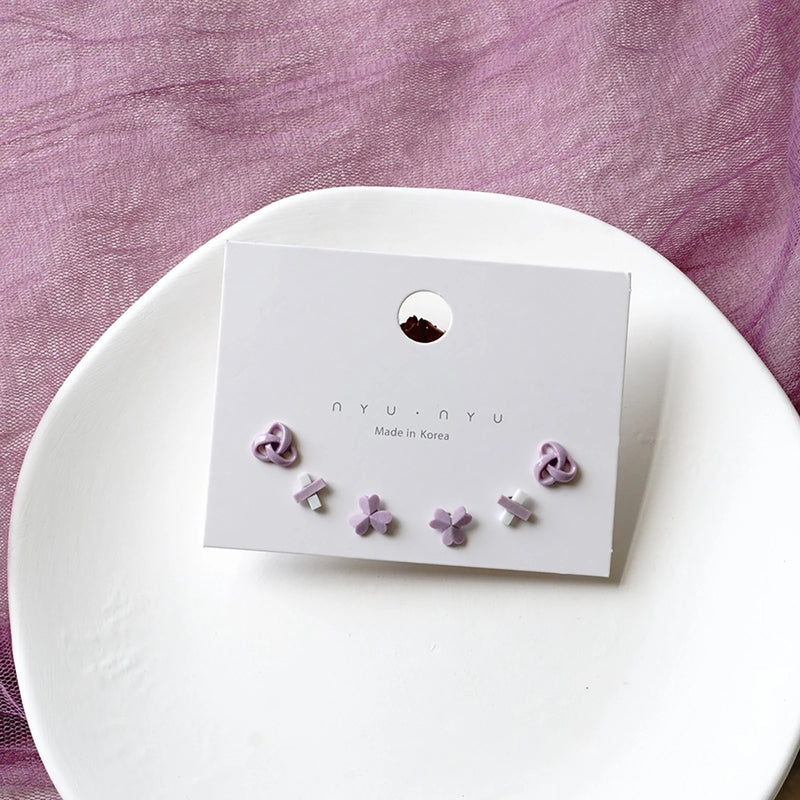 Keramik Ohrringe für Damen | Set Keramik Ohrringe | Modische Damen Keramik Ohrringe - Stecker Ohrringe