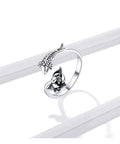 Koi und Lotus verstellbarer Ring