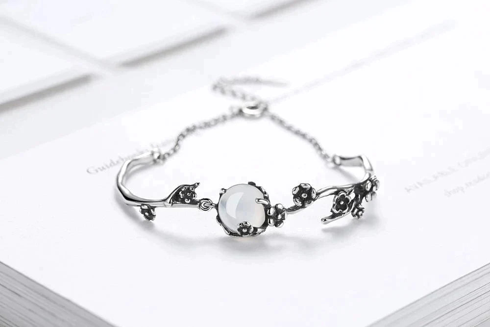 Mondscheinstein-Silberarmband