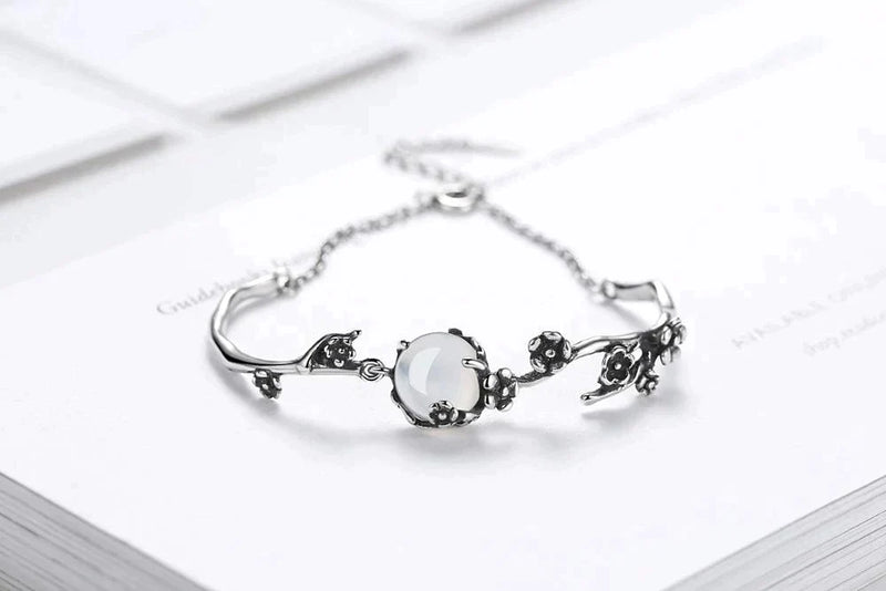 Mondscheinstein-Silberarmband