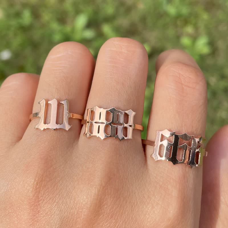 Engelsnummer Minimalistischer Glücksring