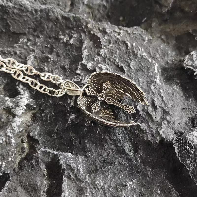 Engelsflügelkreuz -Halskette