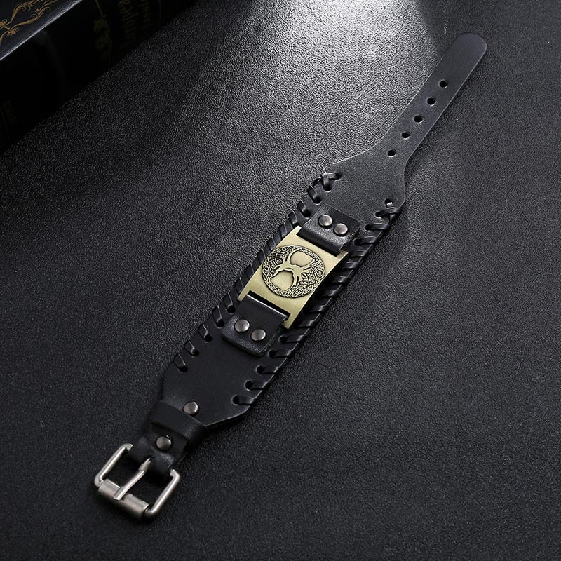 Chavri Lucky Tree Of Life Balance Lederarmband