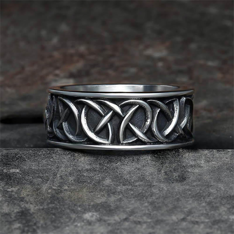Fenris Wolf Edelstahl Viking Ring