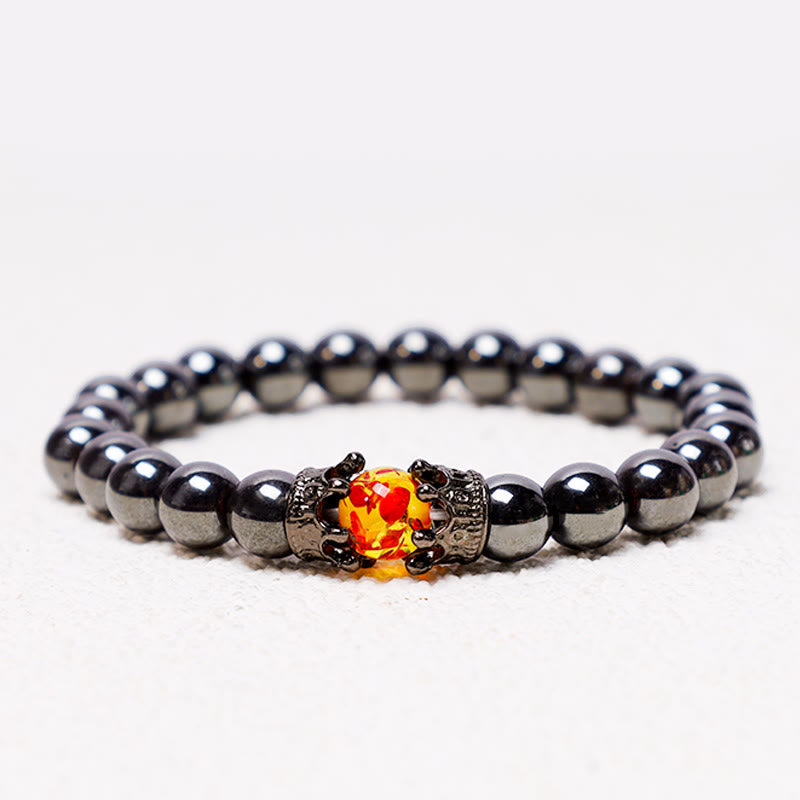 Chavri Naturstein King&Queen Crown Healing Energy Beads Paar Armband