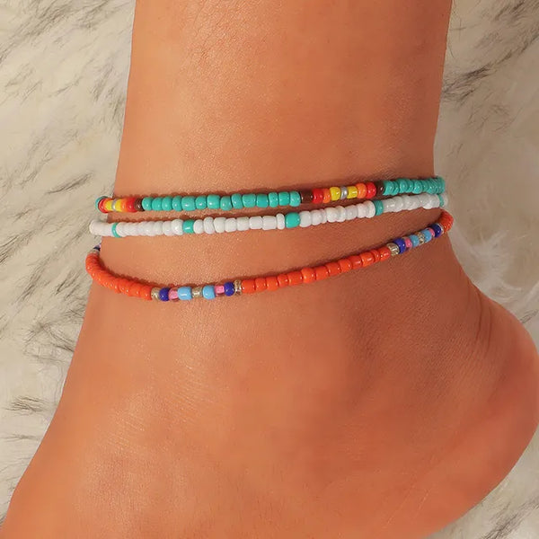 Bohemian Strandknöchelarmband | Fußschmuck Knöchelarmband | Knöchelarmbänder für Frauen