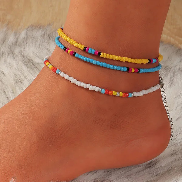 Bohemian Strandknöchelarmband | Fußschmuck Knöchelarmband | Knöchelarmbänder für Frauen