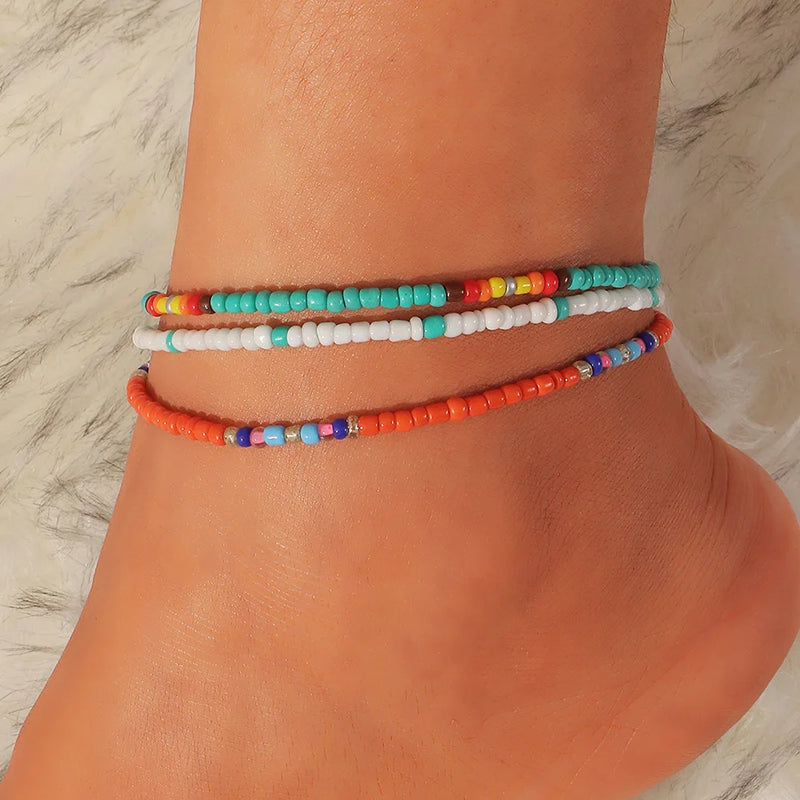 Bohemian Strandknöchelarmband | Fußschmuck Knöchelarmband | Knöchelarmbänder für Frauen