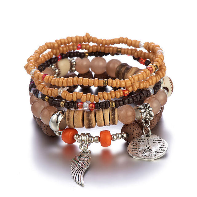 Boho-Armband mit Kristallperlen