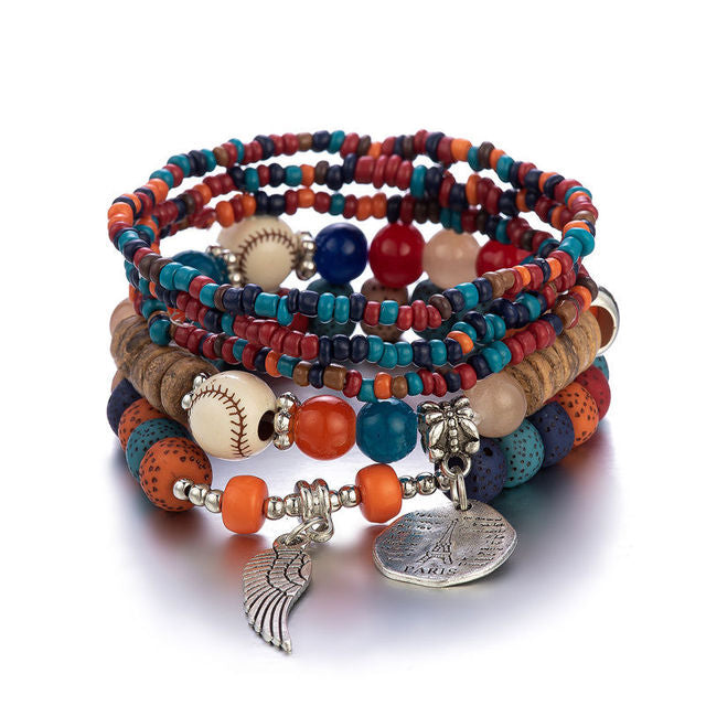Boho-Armband mit Kristallperlen
