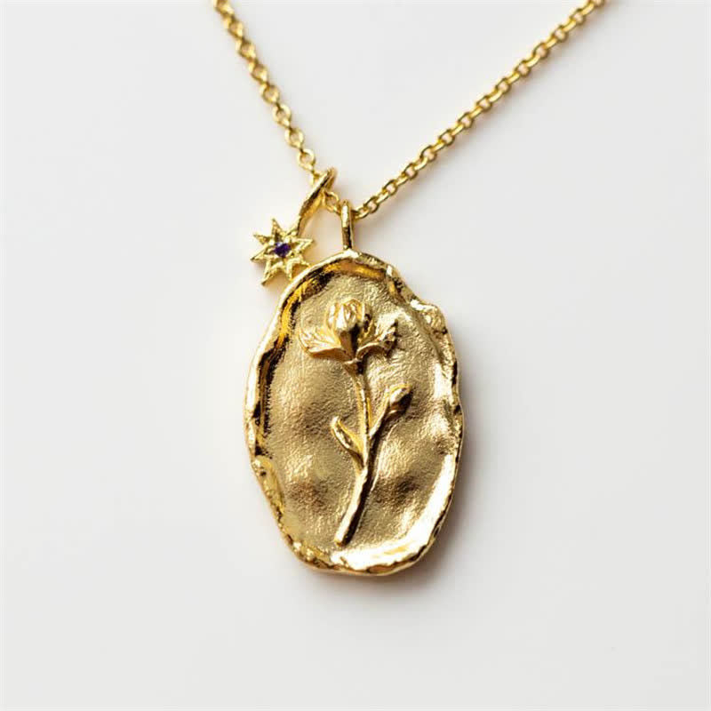 Delicate Edelstahl -Geprägte Halskette