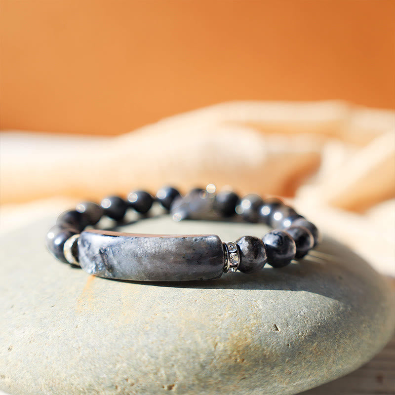 Chavri natürliches Quarz-Liebes-Herz-Heilperlen-Armband