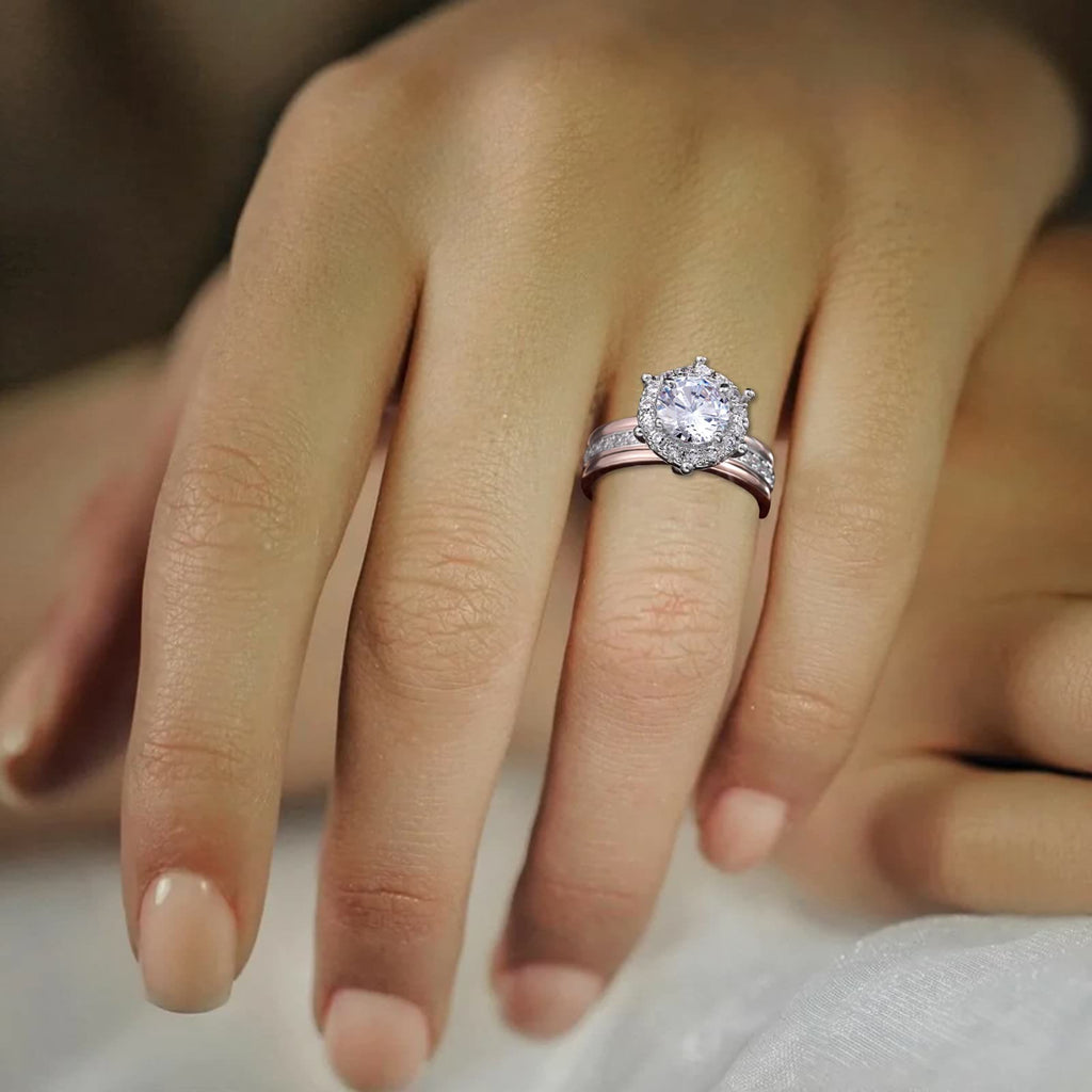 Eleganter Mosambik Diamond Roségold Ring