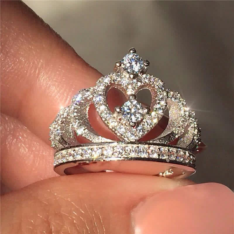 Creative Crown Design Zirkon Ring