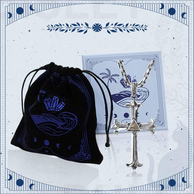 Eye Of God Cross Halskette