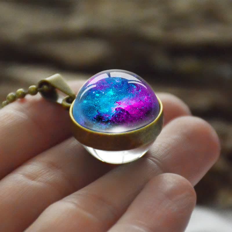 Farben Mondglas Kugel Halskette