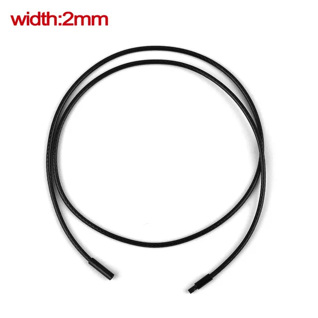 Schwarzer Lederhalskettenanhänger | Lederbandhalskette Anhänger