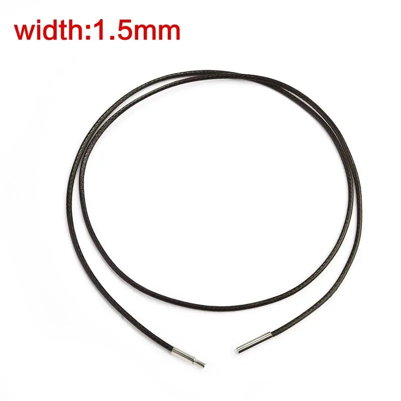 Schwarzer Lederhalskettenanhänger | Lederbandhalskette Anhänger