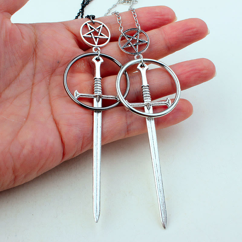 Free Heute Witch S Rites Pentagram Anhänger Die Heilige Schwertkette