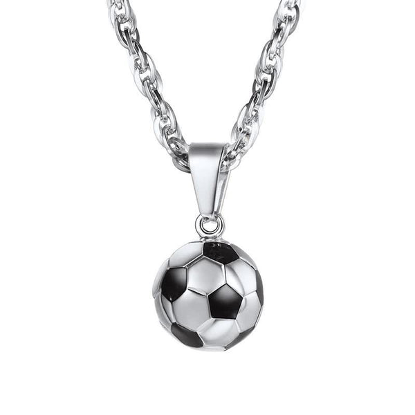 3D -Fußball -Fußball -Charm Halskette