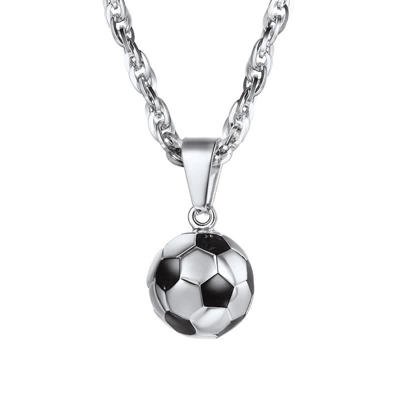 3D -Fußball -Fußball -Charm Halskette