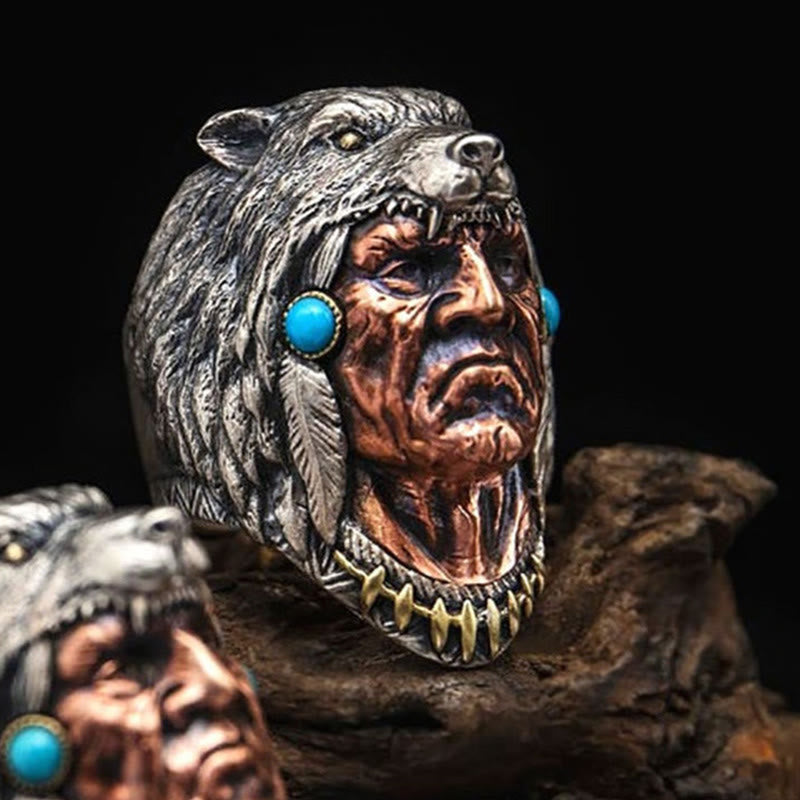 Kreativer Türkisfarbener Chef Wolfsring