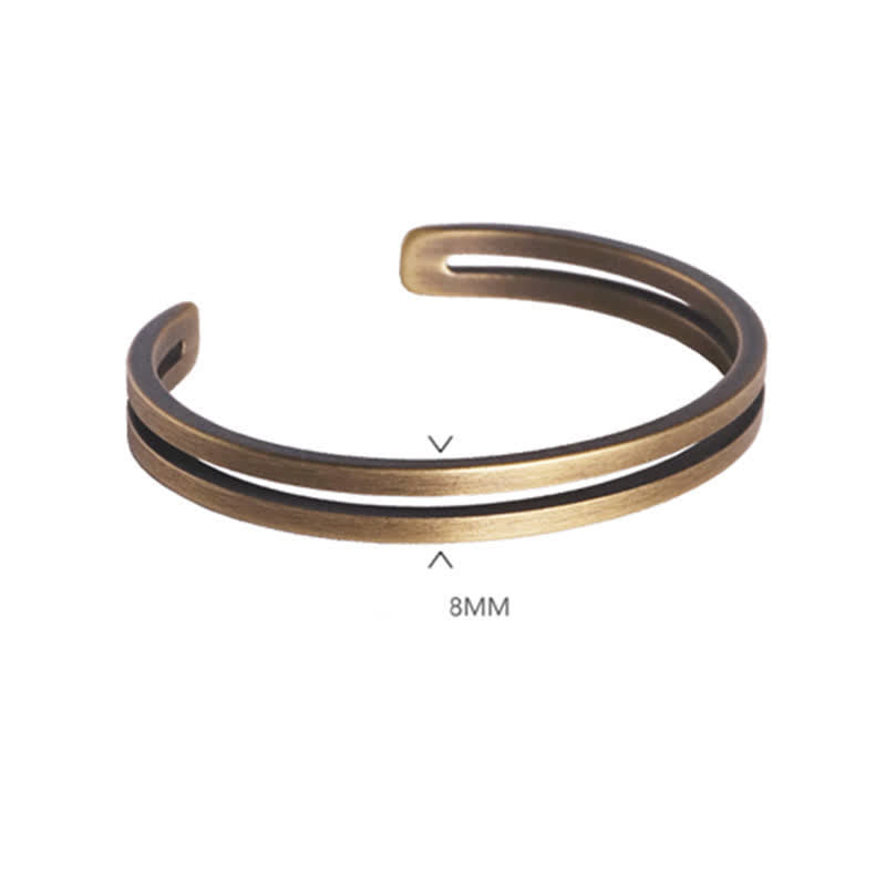 Chavri Rustikales Kupfer-Glücks-Wikinger-Manschettenarmband