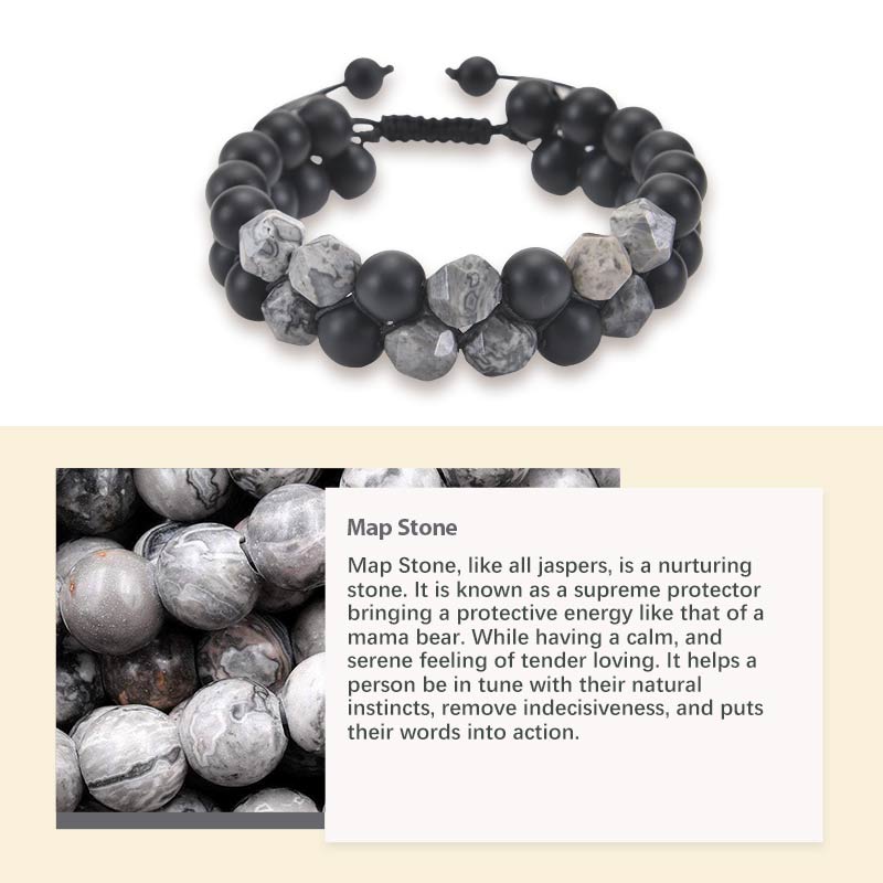 Schwarzer Onyx Evil Eye Protection Armband