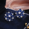 Nette Bling Sonnenblume Zirkonohrringe