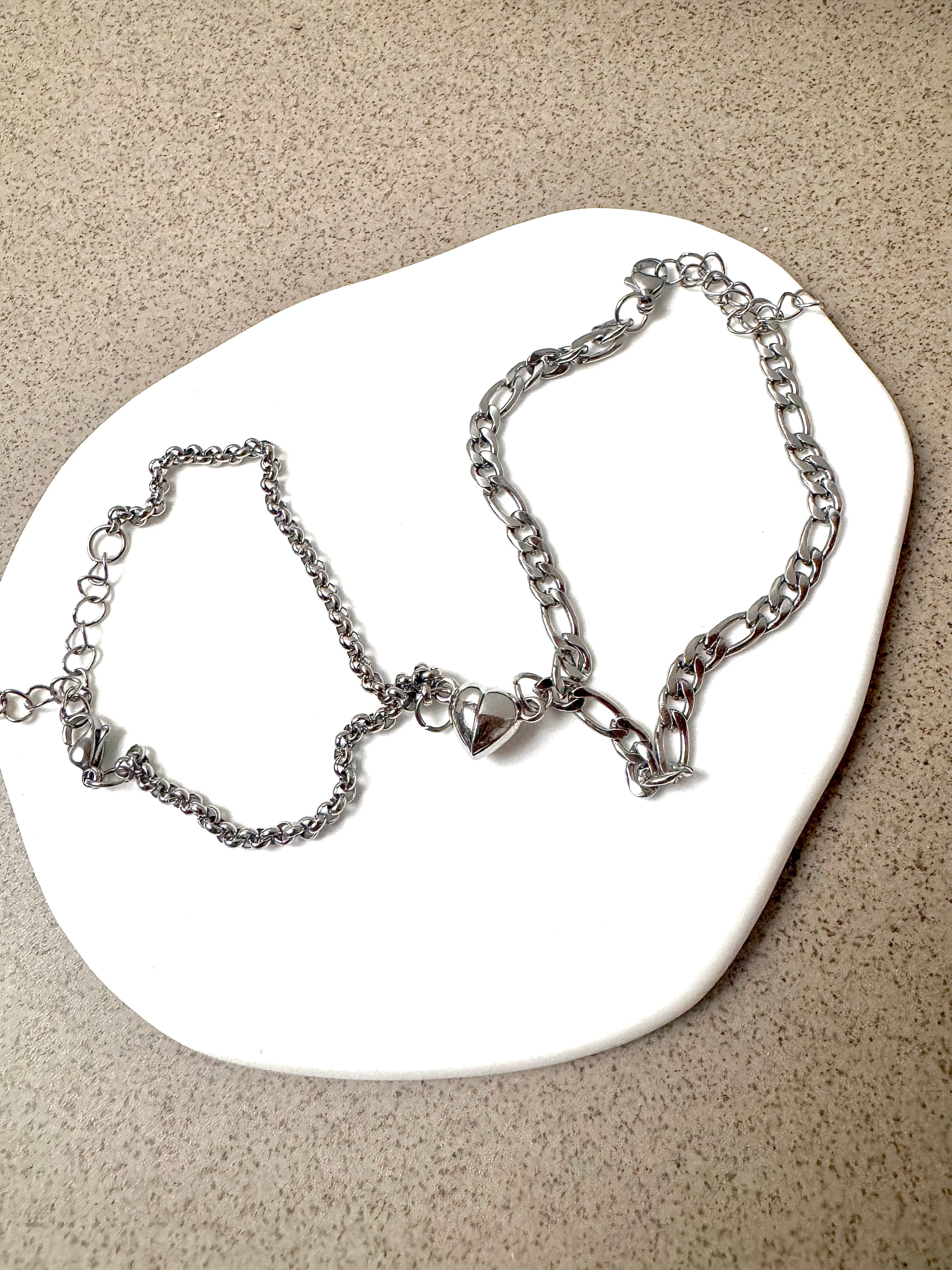 Magnetische Partnerarmbänder Herz I Armbänder I Armband I Partner | Set