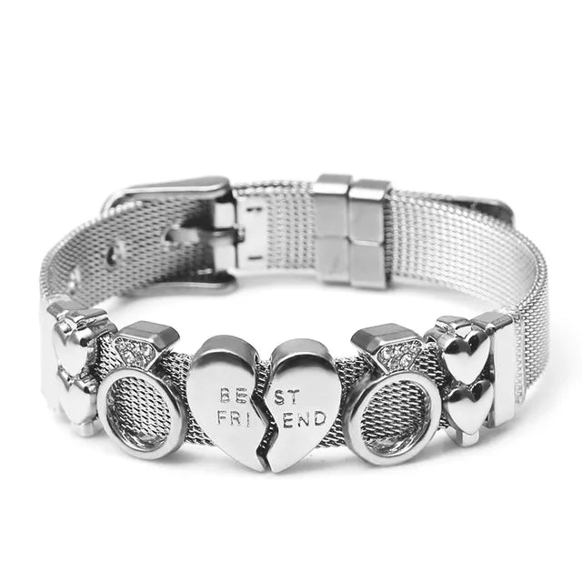 Zweifarbiges Edelstahl-Mesh-Armband