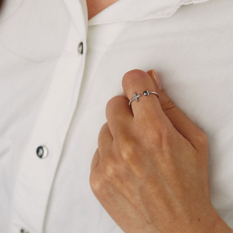 Bete Durch Es Herz Und Kreuzring