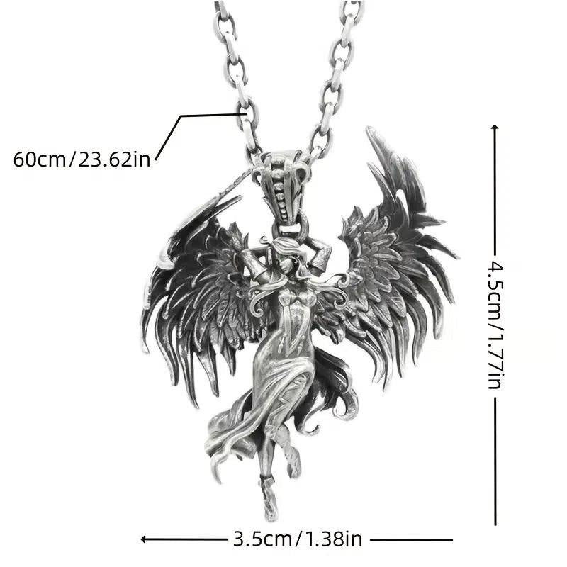 Verwurzelt In Der Liebe Retro Angel Wings Halskette