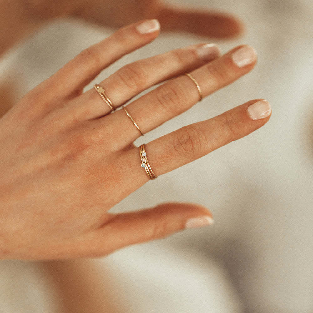 Geburtsstein 12 Monate Geburtsschlanker Ring