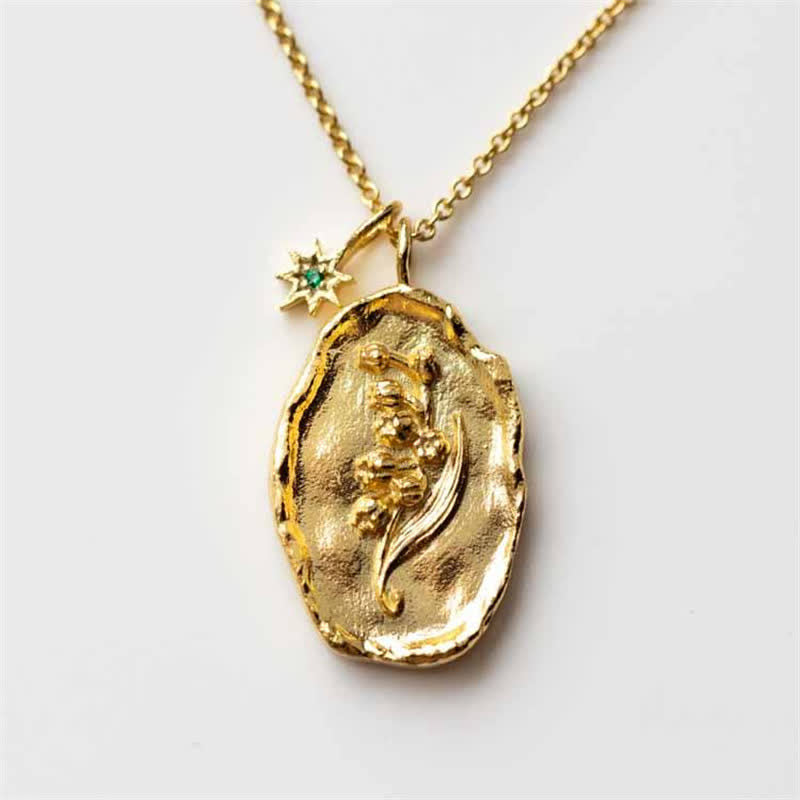 Delicate Edelstahl -Geprägte Halskette