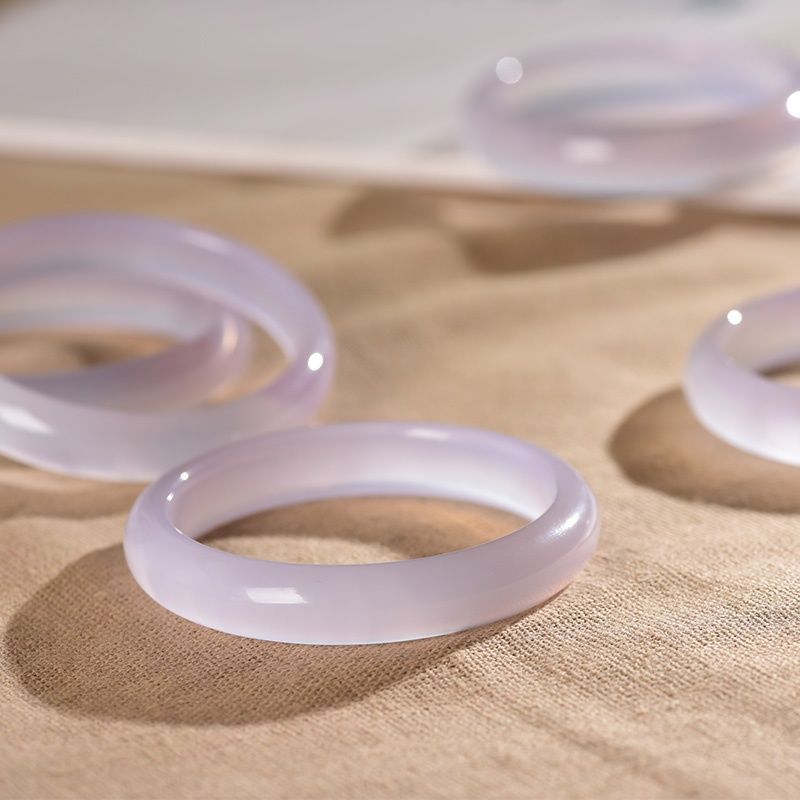 Chavri Armband aus natürlicher lila Jade, beruhigender Schutz