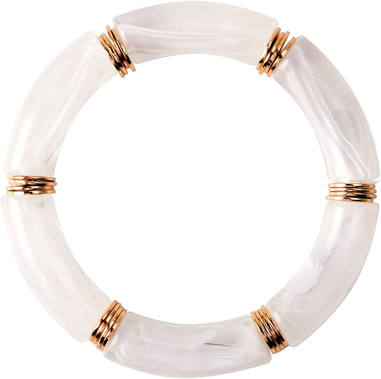 3 Stück Acryl-Bambus-Perlen-Armband-Set