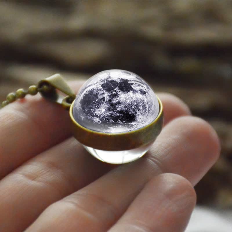 Farben Mondglas Kugel Halskette