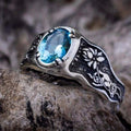 Buddhi Mudra Swiss Blue Topaz Ring