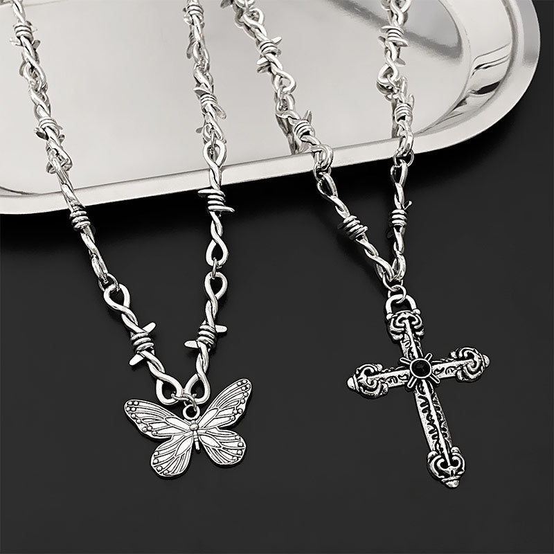 Free Heute Liebe Dornen Nische Titanstahl Halskette