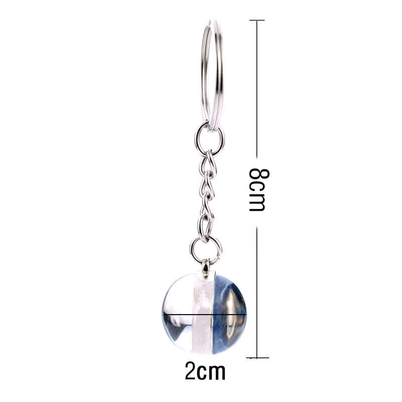 Glas 12 Sterne Tierkreis -Schutzschlüsselkette
