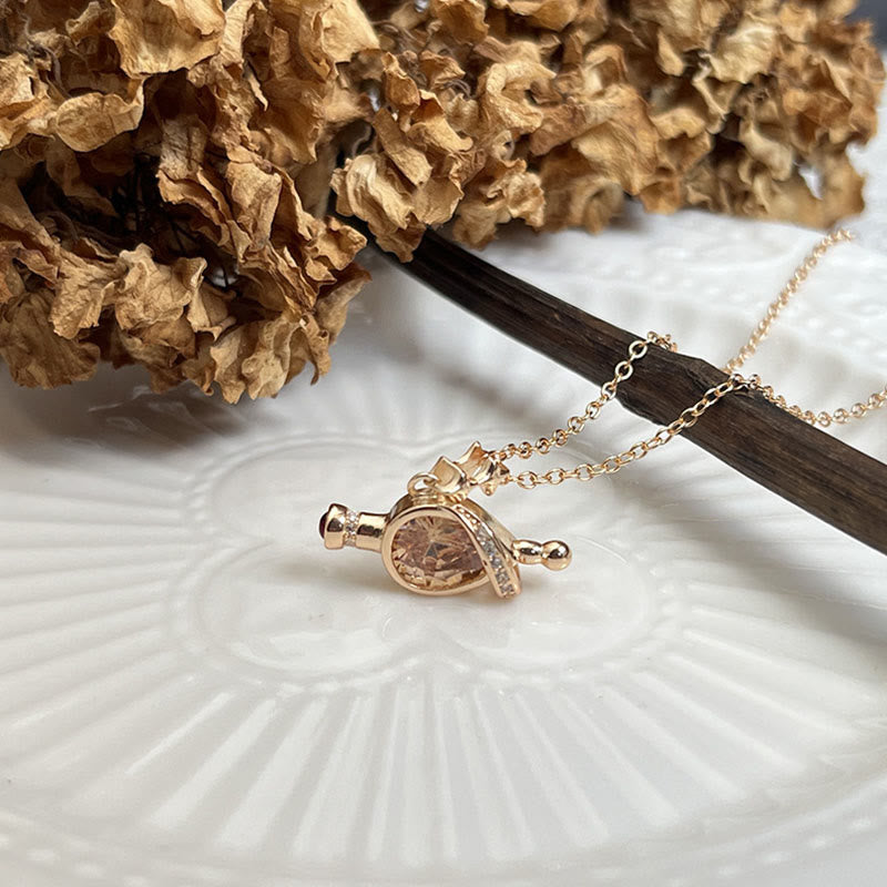 Magic Water Mysteriöses Citrinflasche Halskette