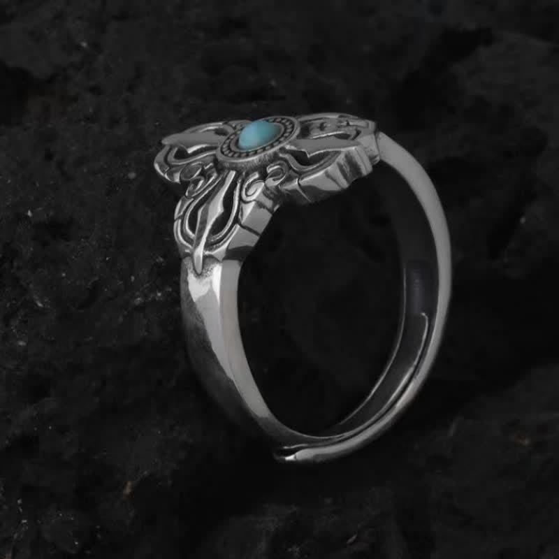 Mongolischer Ethnischer Türkisfarbener Ring