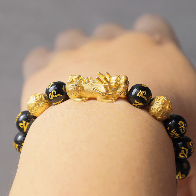 Chavri FengShui PiXiu Obsidian-Reichtumsarmband