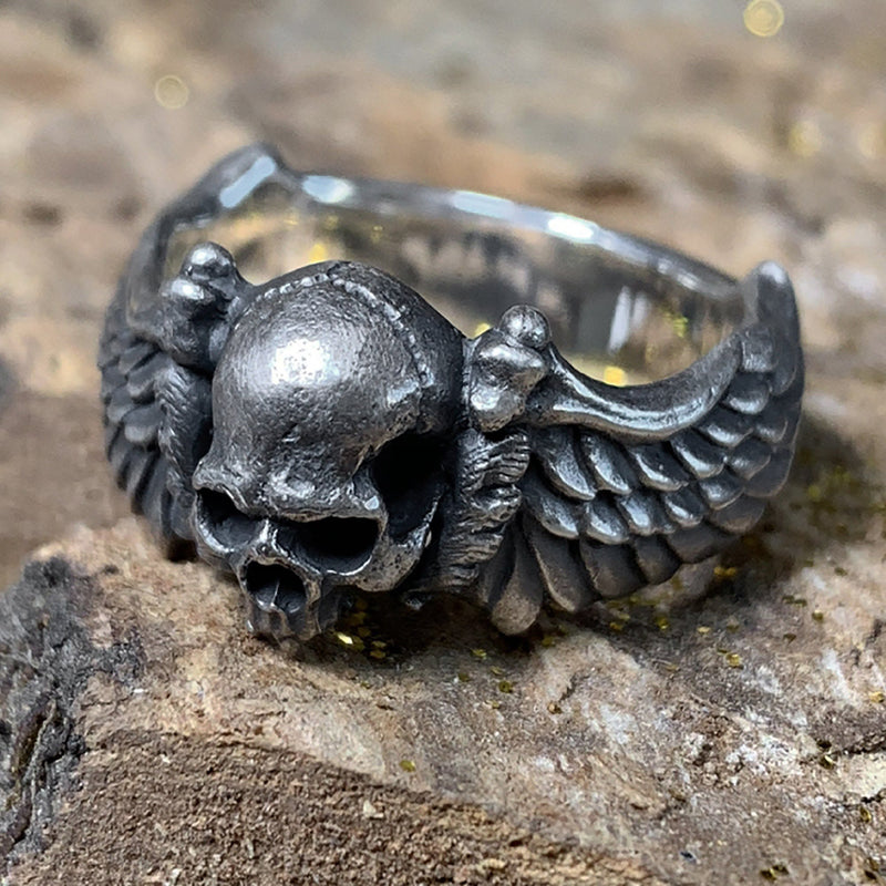 925 Sterling Silberschädel Ring Ring