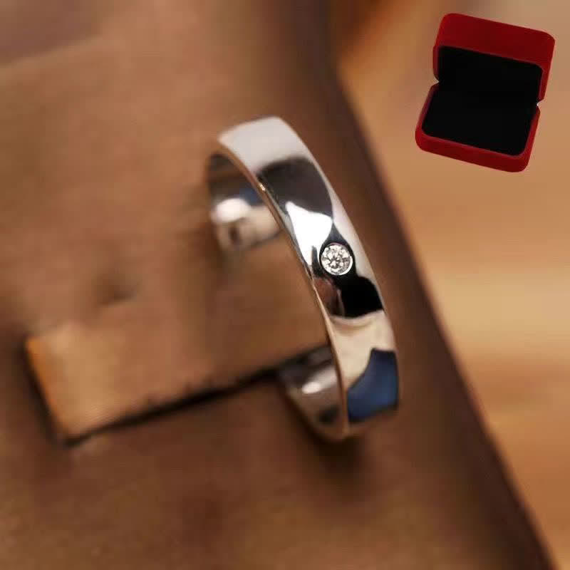 Wahre Liebe Ist Unschätzbares Zirkonia -Hochzeitspaarer Ring -Set