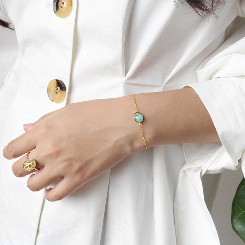 De La Luna Aquamarin-Armband