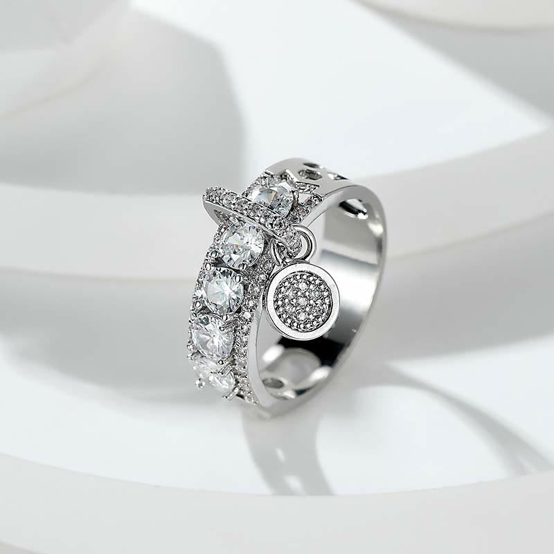 Kreative Scheibe Eingelegtes Zirkonring